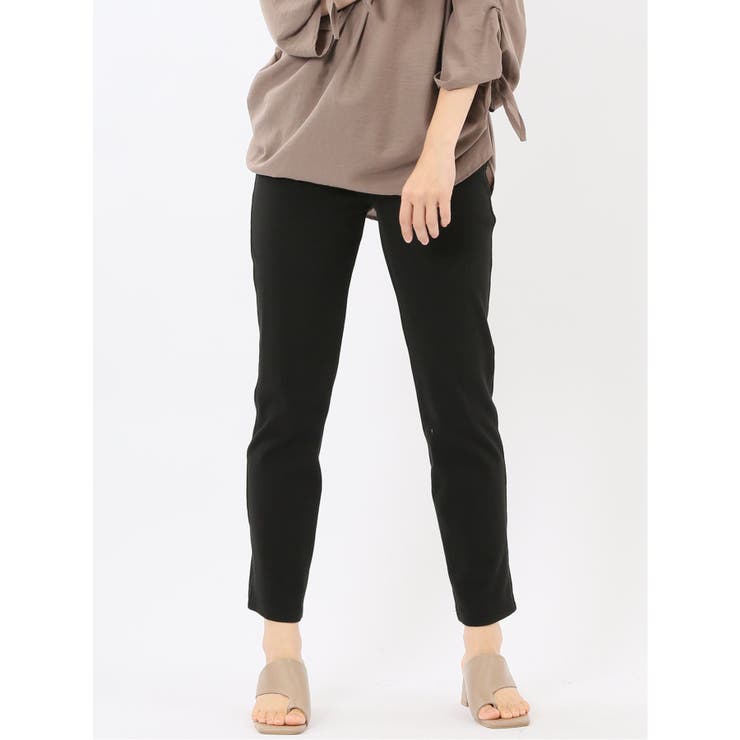 【10％OFFクーポン！11/27(木)1:59まで】TAKA-Q WOMEN ストレッチ ニットツイル レギンスパンツ パンツ・ズボン