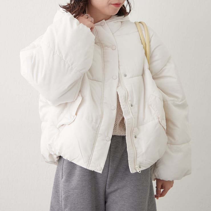 【10％OFFクーポン！12/11(木)1:59まで】NICE CLAUP / OLIVE des OLIVE　OUTLET フード付き2WAY中綿ジャケット アウター(コート・ジャケットなど)