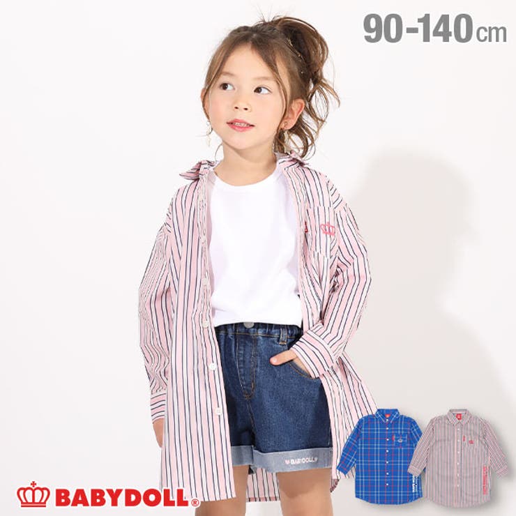 【10％OFFクーポン！2/10(火)1:59まで】BABYDOLL バックロゴシャツワンピース 4860K ワンピース・ドレス