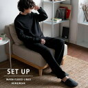 Rocky Monroe セットアップ 裏起毛 スウェット 上下 メンズ レディース トレーナー イージーパンツ プルオーバー クルーネック ドローコード ルー...