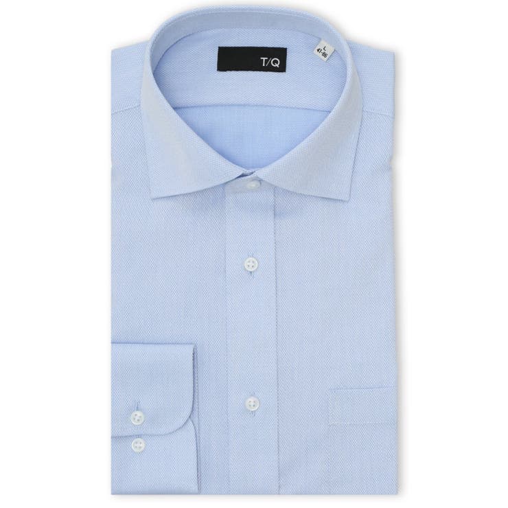 TAKA-Q MEN ノンアイロン NEWスタンダードフィット ワイドカラー長袖シャツ スーツ