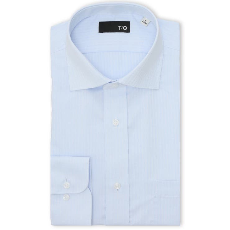 TAKA-Q MEN ノンアイロン NEWスタンダードフィット ワイドカラー長袖シャツ スーツ