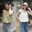 CORNERS チェックふくれジャガードバルーンノースリーブ トップス