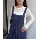 【5/15限定 15%OFFクーポン】CORNERS ウエストドロストデニムサロペット ワンピース・ドレス