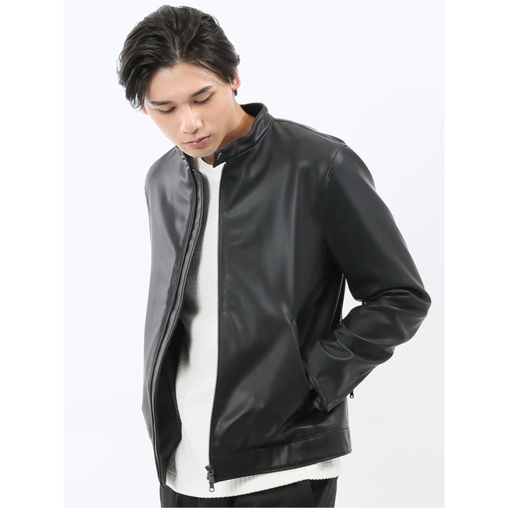 【10％OFFクーポン！2/10(火)1:59まで】TAKA-Q MEN シングル スタンドライダース アウター(コート・ジャケットなど)