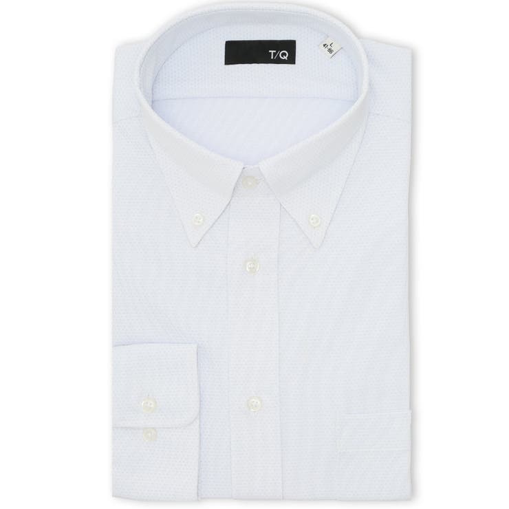 【10％OFFクーポン！1/16(金)1:59まで】TAKA-Q MEN コンフォートコントロール NEWスタンダードフィット ボタンダウン長袖ニットシャツ スーツ