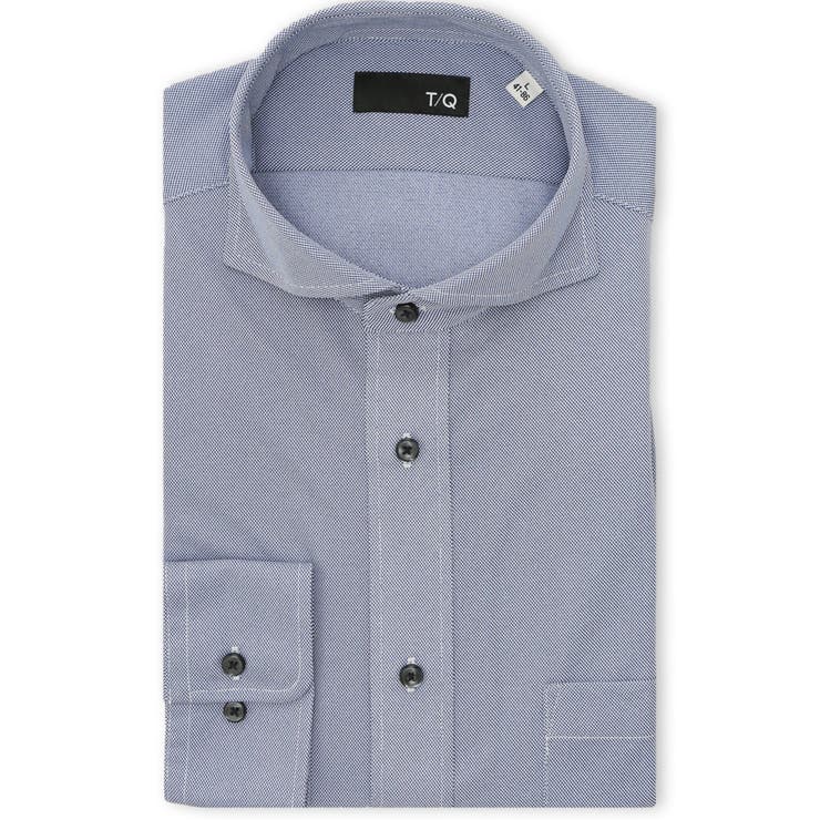 【10％OFFクーポン！1/16(金)1:59まで】TAKA-Q MEN コンフォートコントロール NEWスタンダードフィット カッタウェイ長袖ニットシャツ スーツ