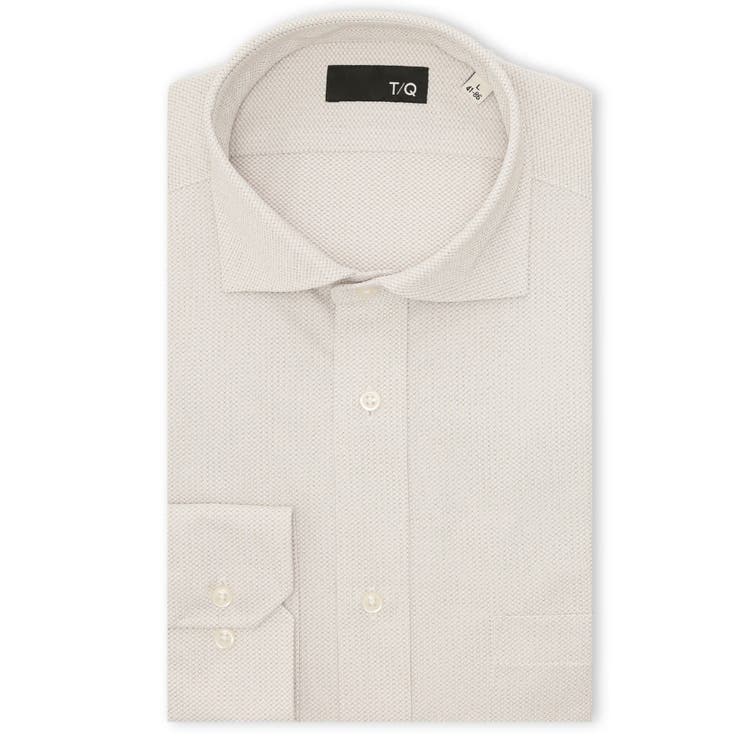 【10％OFFクーポン！1/16(金)1:59まで】TAKA-Q MEN コンフォートコントロール NEWスタンダードフィット カッタウェイ長袖ニットシャツ スーツ