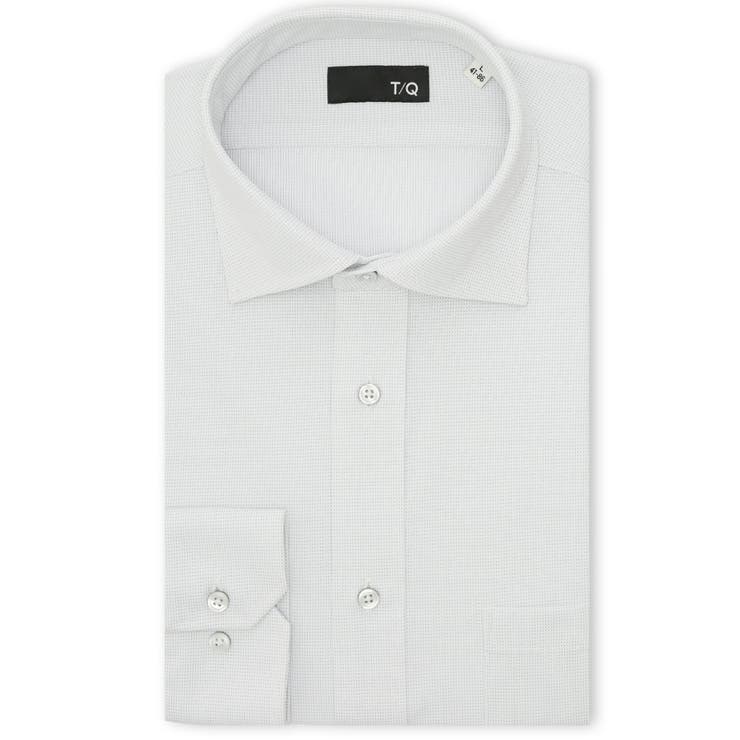 TAKA-Q MEN コンフォートコントロール NEWスタンダードフィット ワイドカラー長袖ニットシャツ スーツ