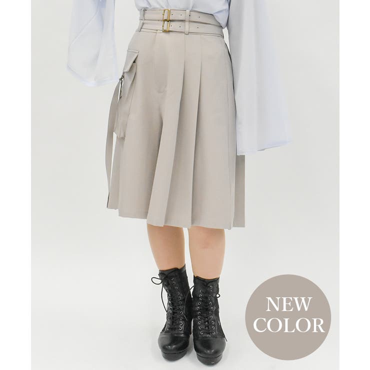 axes femme WベルトハーフワイドPT パンツ・ズボン