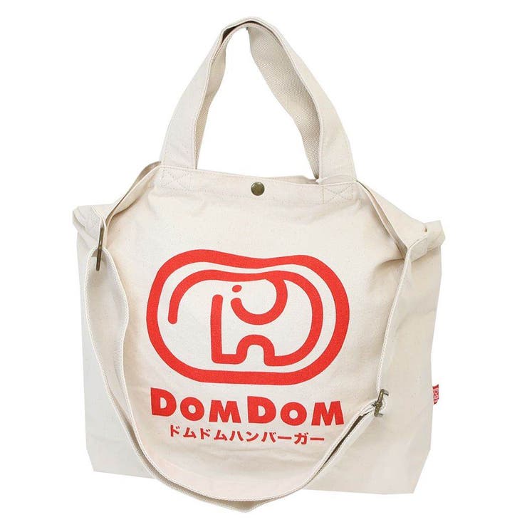 【10％OFFクーポン！11/27(木)1:59まで】cinemacollection ドムドムハンバーガー トートバッグ ゾウ ロゴ 2W 森本本店 手提げかばん 帆布バッグ グッズ バッグ・鞄