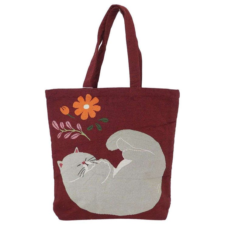 【10％OFFクーポン！2/10(火)1:59まで】cinemacollection スリーピーキャット トートバッグ ショッピングバッグ レッド FRIENDSHILL フレンズヒル プレゼント キャラクター グッズ バッグ・鞄