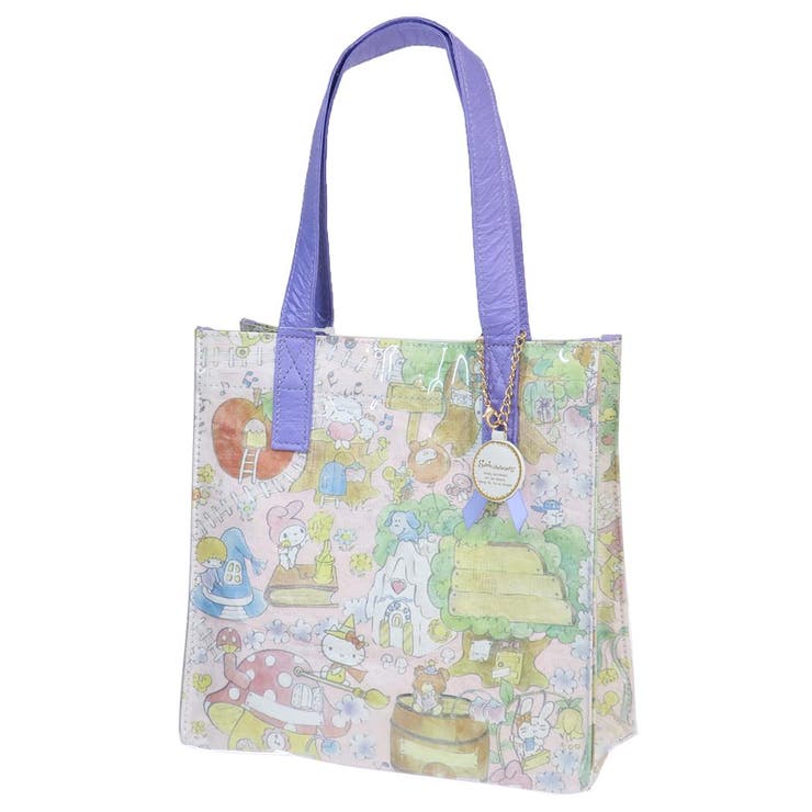 【10％OFFクーポン！2/10(火)1:59まで】cinemacollection サンリオキャラクターズ トートバッグ プリントトートバッグ ラッピングパープル サンリオ 丸眞 手提げかばん かわいい キャラクター グッズ バッグ・鞄