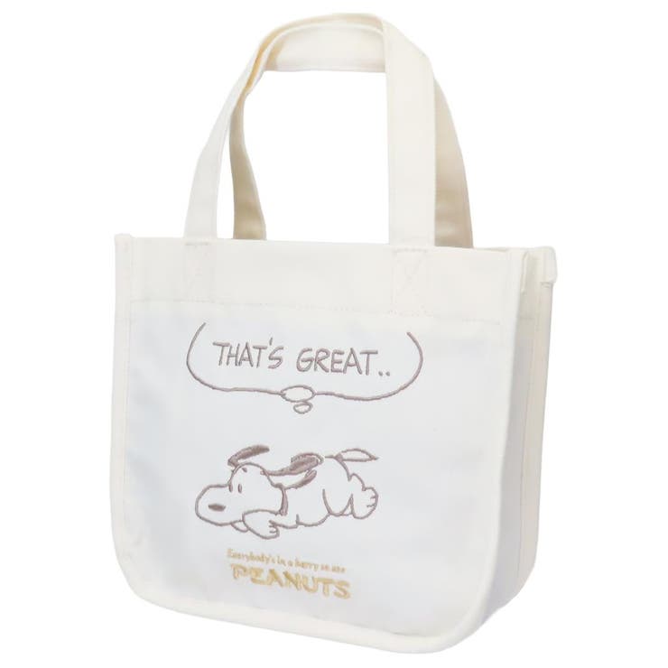 【10％OFFクーポン！11/27(木)1:59まで】cinemacollection スヌーピー トートバッグ 刺繍ミニトート GREAT SN ピーナッツ マリモクラフト お弁当かばん 手提げかばん ミニバッグ キャラクター グッズ バッグ・鞄