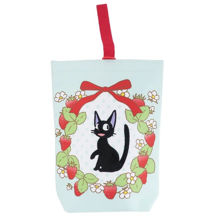 cinemacollection 魔女の宅急便 体育館靴入れ 抗菌防臭 再生ポリ シューズバッグ ジジ ストロベリーリース スタジオジブリ 丸眞 通学かばん キャラクター グッズ シネマコレクション バッグ・鞄