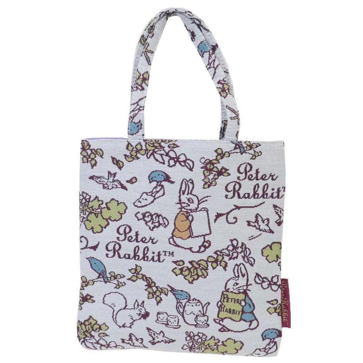 cinemacollection ピーターラビット ミニバッグ ジャガード織りミニトートバッグ ドローイングガーデン 丸眞 手提げかばん 絵本キャラクター グッズ バッグ・鞄
