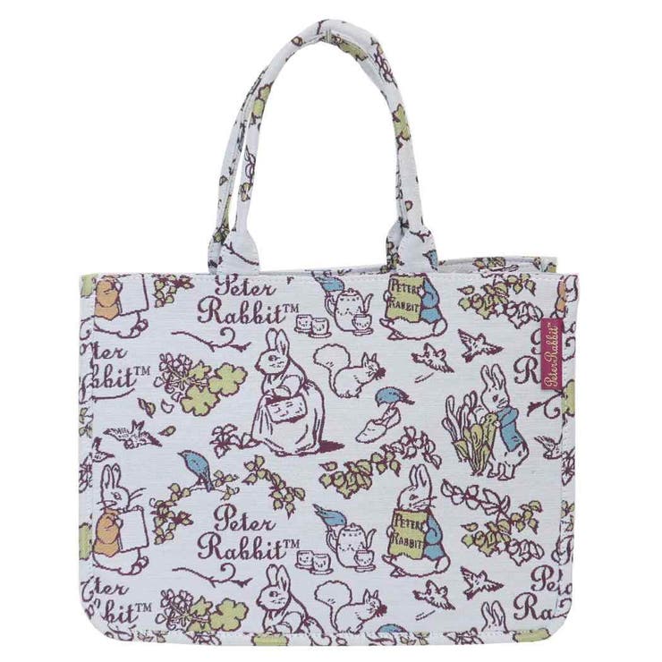 cinemacollection ピーターラビット 手提げかばん ジャガード織りトートバッグ ドローイングガーデン 丸眞 かわいい 絵本キャラクター グッズ バッグ・鞄