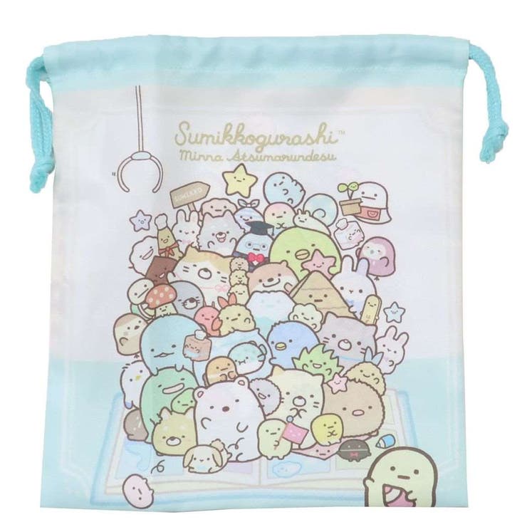 【10％OFFクーポン！本日実施中】cinemacollection すみっコぐらし 巾着袋 きんちゃくポーチM 新入学 サンエックス 粧美堂 新学期準備雑貨 キャラクター グッズ バッグ・鞄