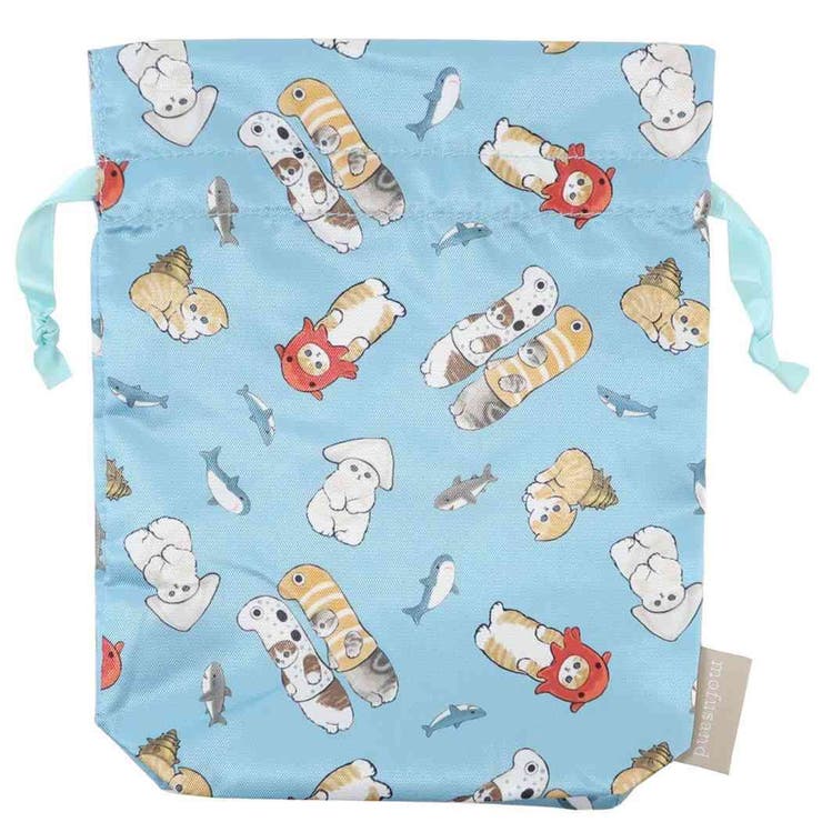 【10％OFFクーポン！11/27(木)1:59まで】cinemacollection モフサンド 巾着袋 サテンきんちゃくポーチ ..