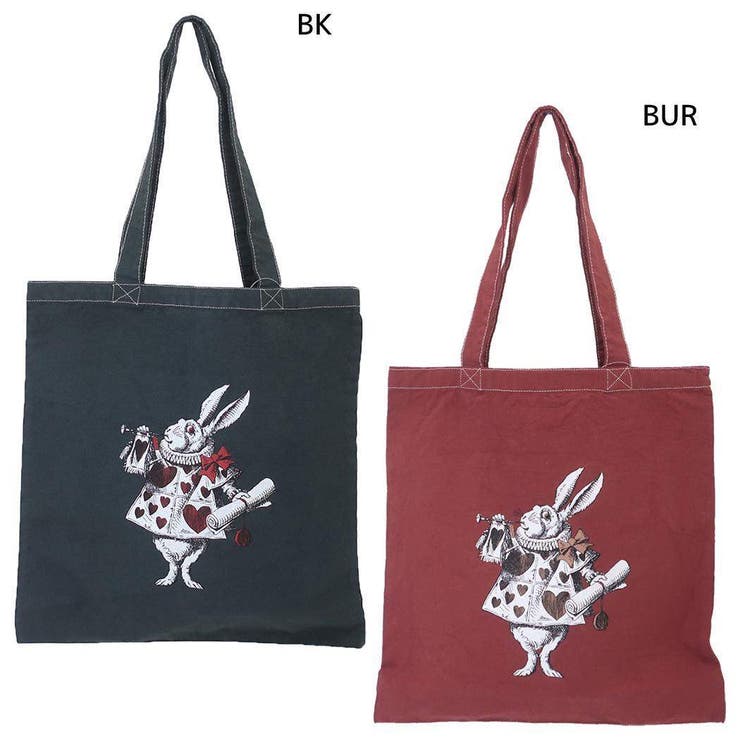 【10％OFFクーポン！3/26(木)1:59まで】cinemacollection マクミランアリス トートバッグ ガーメントダイトート 白うさぎ ワタナベ 手提げかばん キャラクター グッズ バッグ・鞄