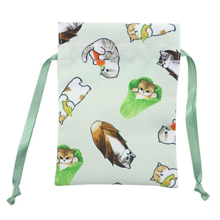 cinemacollection モフサンド ミニ巾着袋 豆巾着 おやさいチラシ mofusand マリモクラフト まめきんちゃく 小物入れ キャラクター グッズ バッグ・鞄