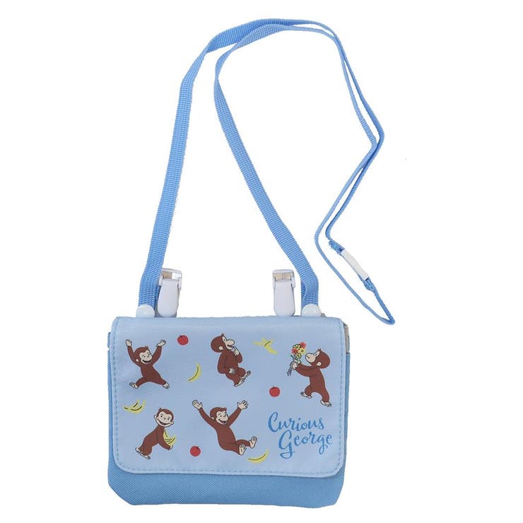 cinemacollection おさるのジョージ クリップポケット クリップポケットショルダー付き サックス 新入学 マルヨシ 子ども用ポーチ キッズポーチ ポシェット 絵本キャラクター グッズ バッグ・鞄