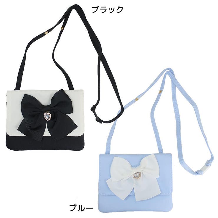 cinemacollection クリップポケット 横長どこでもポッケ ビジューリボン カミオジャパン キッズポシェット かわいい グッズ バッグ・鞄