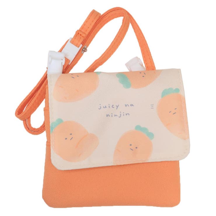 cinemacollection ジューシーなにんじんとなかまたち 移動ポケット どこでもポッケ にんじん カミオジャパン クリップポーチ ショルダーひもつき キャラクター グッズ バッグ・鞄