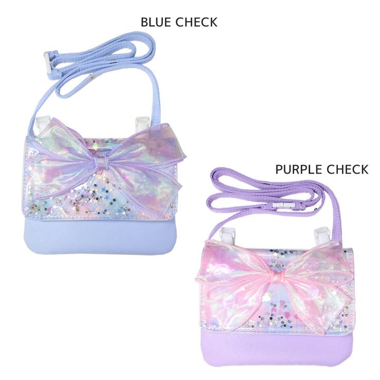 cinemacollection クリップポケット 横長タイプショルダーひもつき どこでもポッケ シャカシャカリボン カミオジャパン キッズポシェット かわいい グッズ バッグ・鞄