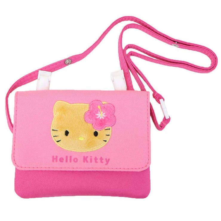 【10％OFFクーポン！3/26(木)1:59まで】cinemacollection ハローキティ クリップポケット 横長どこでもポッケ 日焼けデザイン サンリオ カミオジャパン キッズポシェット キャラクター グッズ バッグ・鞄