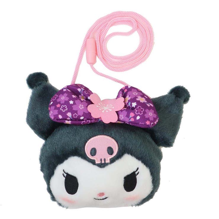 【ポイント2倍＆クーポン！3/11(水) 1:59まで】cinemacollection クロミ ネックポーチ フェイスポシェット 桜着物 サンリオ ナカジマ ミニポーチ キャラクター グッズ バッグ・鞄