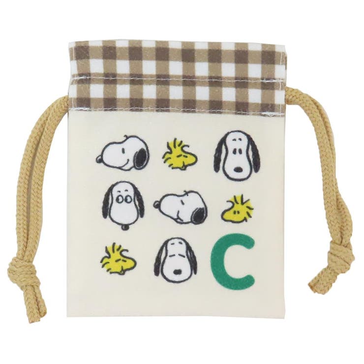 cinemacollection スヌーピー ミニ巾着袋 イニシャルまめ巾着 C ピーナッツ マリモクラフト まめきんちゃく 小物入れ キャラクター グッズ バッグ・鞄