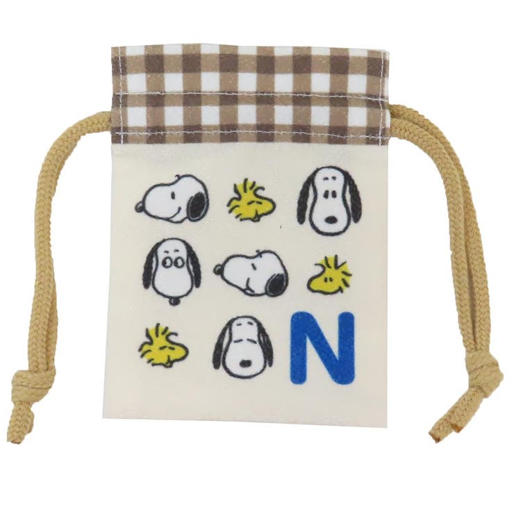 cinemacollection スヌーピー ミニ巾着袋 イニシャルまめ巾着 N ピーナッツ マリモクラフト まめきんちゃく 小物入れ キャラクター グッズ バッグ・鞄