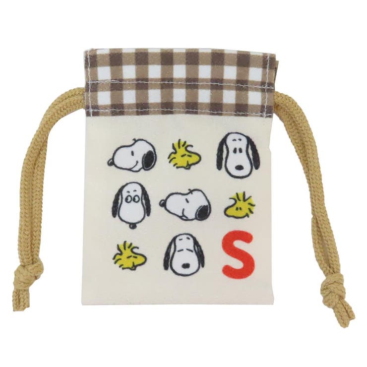 【10％OFFクーポン！配布中！】cinemacollection スヌーピー ミニ巾着袋 イニシャルまめ巾着 S ピーナッツ マリモクラフト まめきんちゃく 小物入れ キャラクター グッズ バッグ・鞄