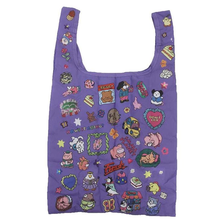 cinemacollection ラブリーフレンズ ショッピングバッグ ポーチ付きエコバッグ PK スモールプラネット ..