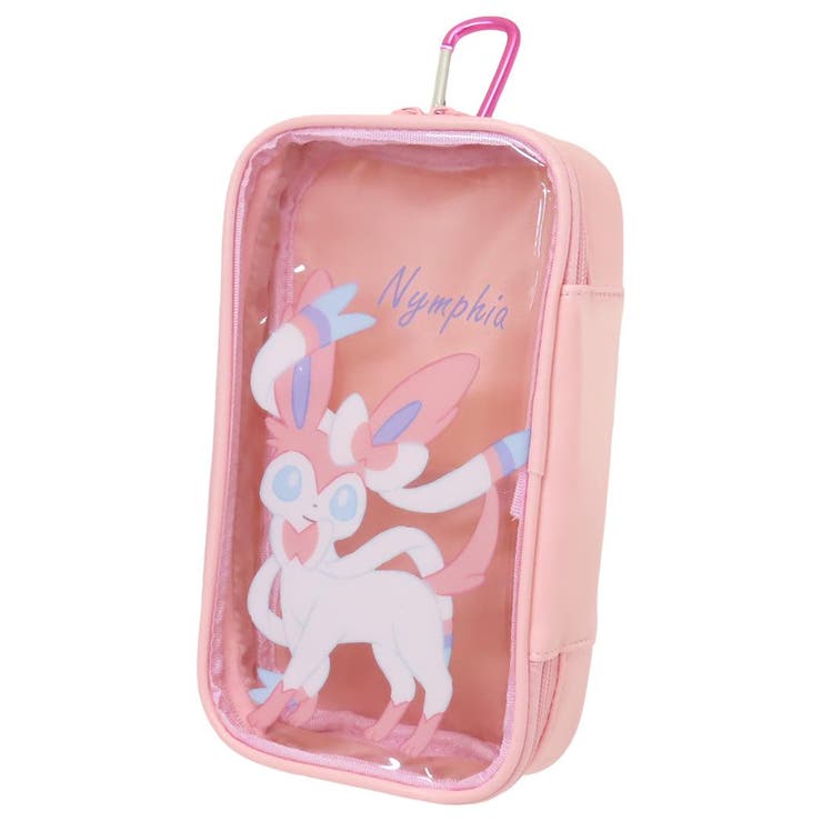 cinemacollection ポケットモンスター クリアポーチ カラビナ付きマルチポーチ ニンフィア ポケモン マルヨシ 筆箱 新学期準備文具 ぬいぐるみポーチ キャラクター グッズ バッグ・鞄
