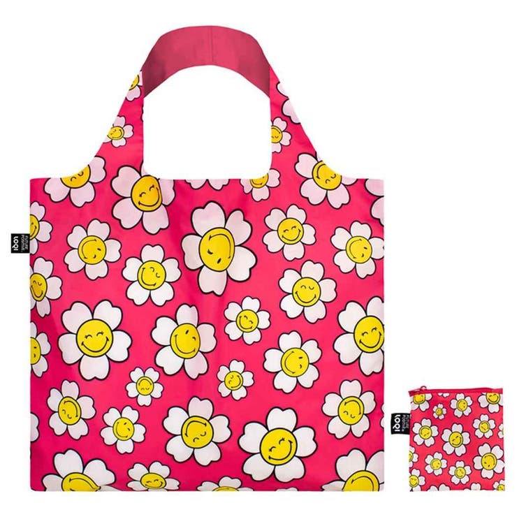 cinemacollection SMILEY エコバッグ Bag JP Flowers Raspberry LOQI ローキー エーワイ スマイリー フラワー お買い物バッグ グッズ バッグ・鞄