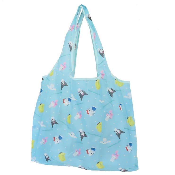 【10％OFFクーポン！1/29(木)1:59まで】cinemacollection サンリオキャラクターズ ショッピングバッグ ポケット付きエコバッグ ミント サンリオ ケイカンパニー お買い物かばん キャラクター グッズ バッグ・鞄