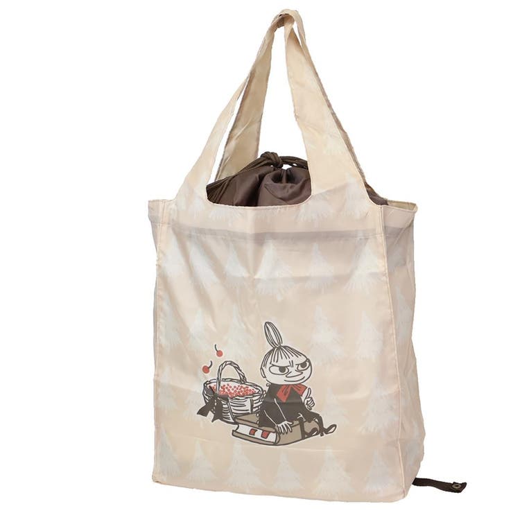 cinemacollection ムーミン エコバッグ ワイド底板付エコバッグ in the forest 北欧 カミオジャパン ショッピングバッグ 折りたたみ キャラクター グッズ バッグ・鞄