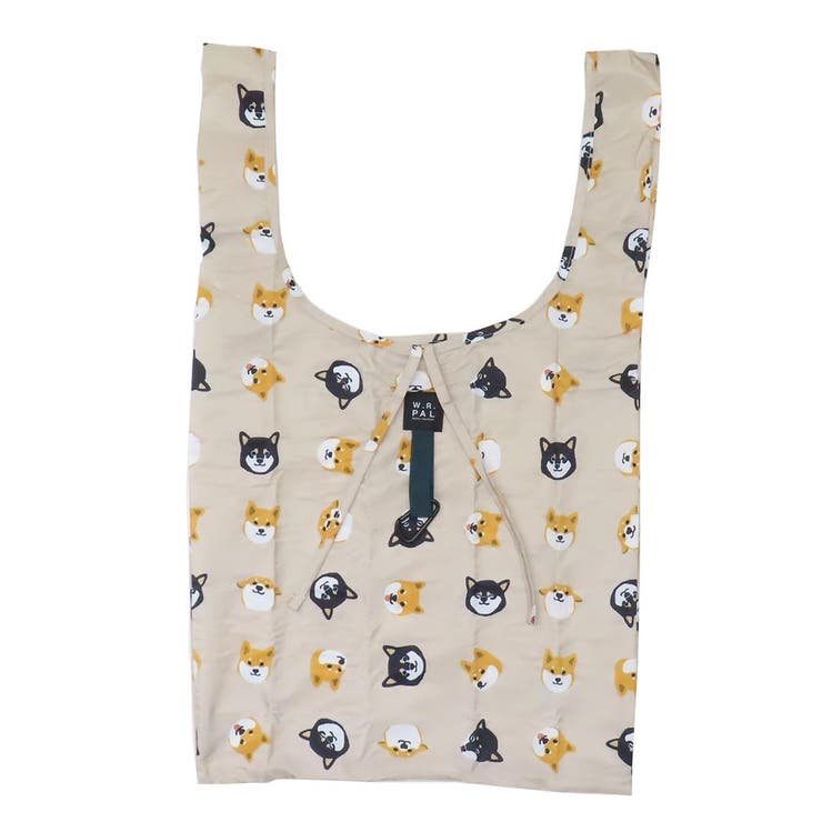 【10％OFFクーポン！11/27(木)1:59まで】cinemacollection ショッピングバッグ エコバッグM しばともフェイス ベージュ フレンズヒル お買い物かばん かわいい グッズ バッグ・鞄