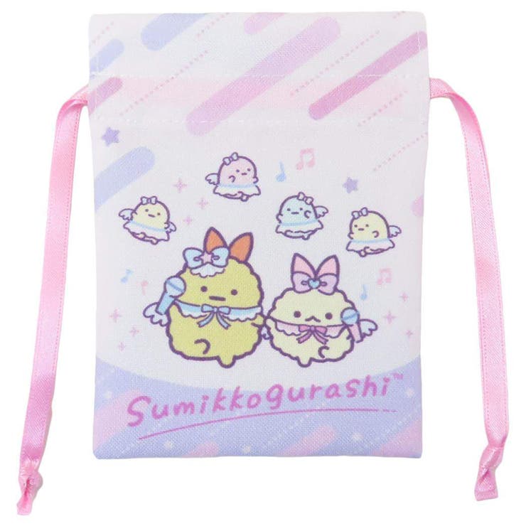【10％OFFクーポン！配布中！】cinemacollection すみっコぐらし ミニ巾着袋 豆巾着 天使なえびてんアイドル WH サンエックス マリモクラフト ミニポーチ キャラクター グッズ バッグ・鞄