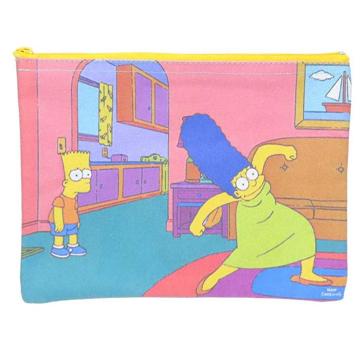 cinemacollection シンプソンズ コスメポーチ フラットポーチ ぽかん スモールプラネット 化粧ポーチ 小物入れ キャラクター グッズ バッグ・鞄