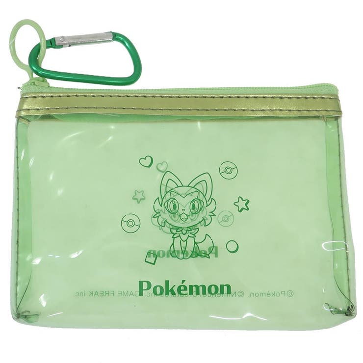 cinemacollection ポケットモンスター クリアポーチ カラビナ付ミニポーチ ニャオハ ポケモン カミオジャパン 小物入れ キャラクター グッズ バッグ・鞄