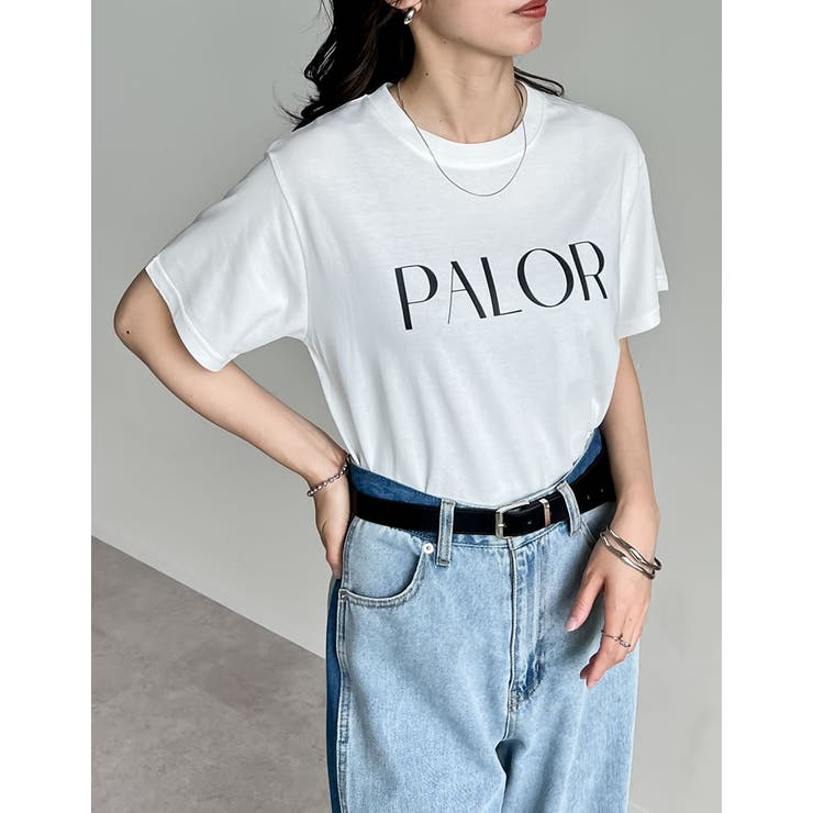 Re:EDIT [華奢見えが叶う][着た瞬間ひんやり][接触冷感][UVカット]ラバープリントロゴTシャツ トップス shoplistselect-10355846 SHOPLIST サンプル画像3