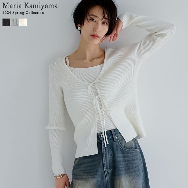 Re:EDIT [2点セット]リボンカーディガン×アメスリキャミソールセット トップス shoplistselect-10355848 SHOPLIST パッケージ画像