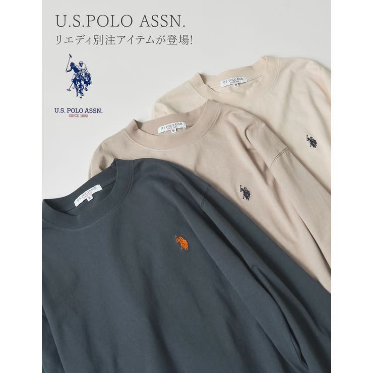 Re:EDIT [U.S. POLO ASSN.][別注][大きいサイズ有]ユニセックスワンポイント刺繍長袖Tシャツ トップス shoplistselect-10355925 SHOPLIST サンプル画像2