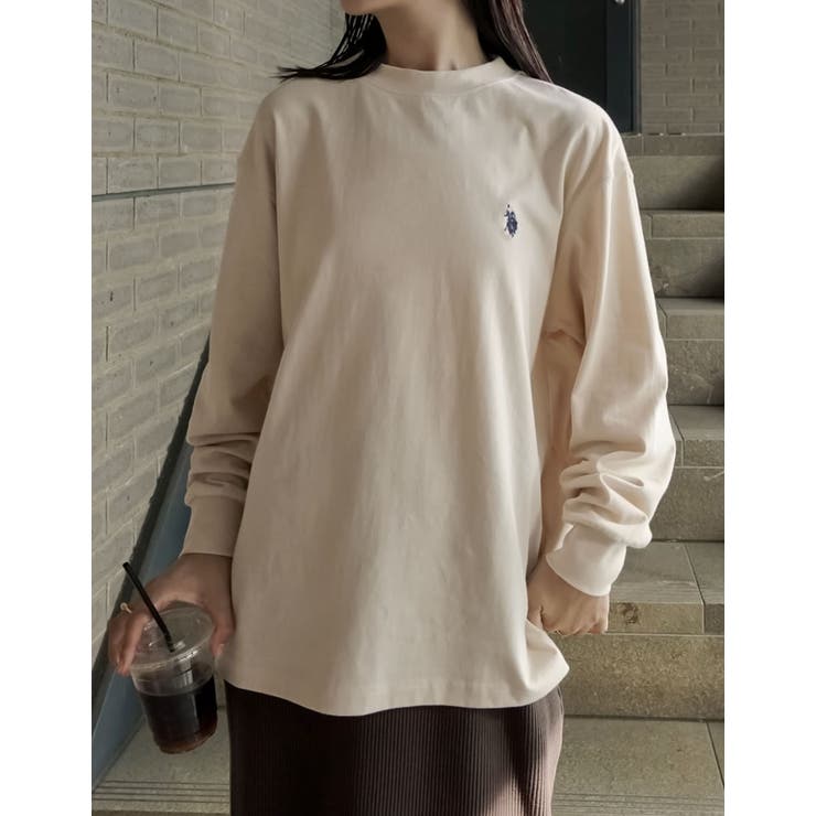 Re:EDIT [U.S. POLO ASSN.][別注][大きいサイズ有]ユニセックスワンポイント刺繍長袖Tシャツ トップス shoplistselect-10355925 SHOPLIST サンプル画像3