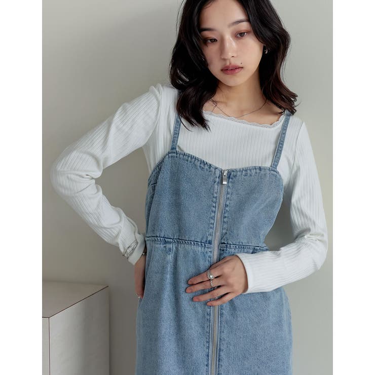 Re:EDIT [2025SS COLLECTION]ワイドリブカットソーレーストリムスクエアネックトップス トップス shoplistselect-10355937 SHOPLIST サンプル画像3