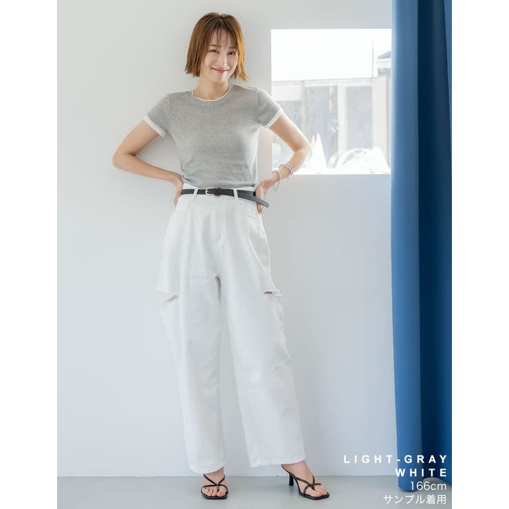 Re:EDIT レイヤード風シアースムース半袖トップス トップス shoplistselect-10355932 SHOPLIST サンプル画像3