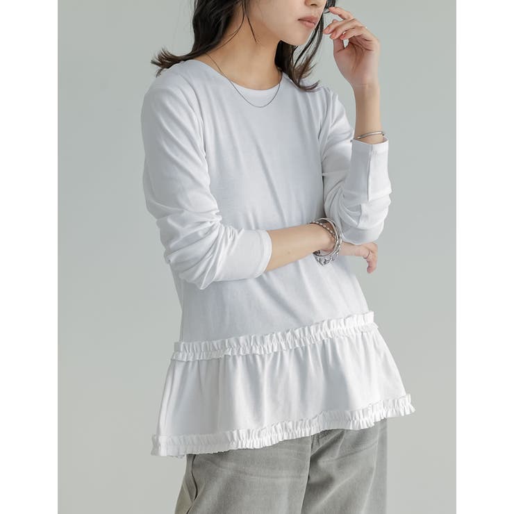 Re:EDIT ロングスリーブフリルカットソー トップス shoplistselect-10355953 SHOPLIST サンプル画像2